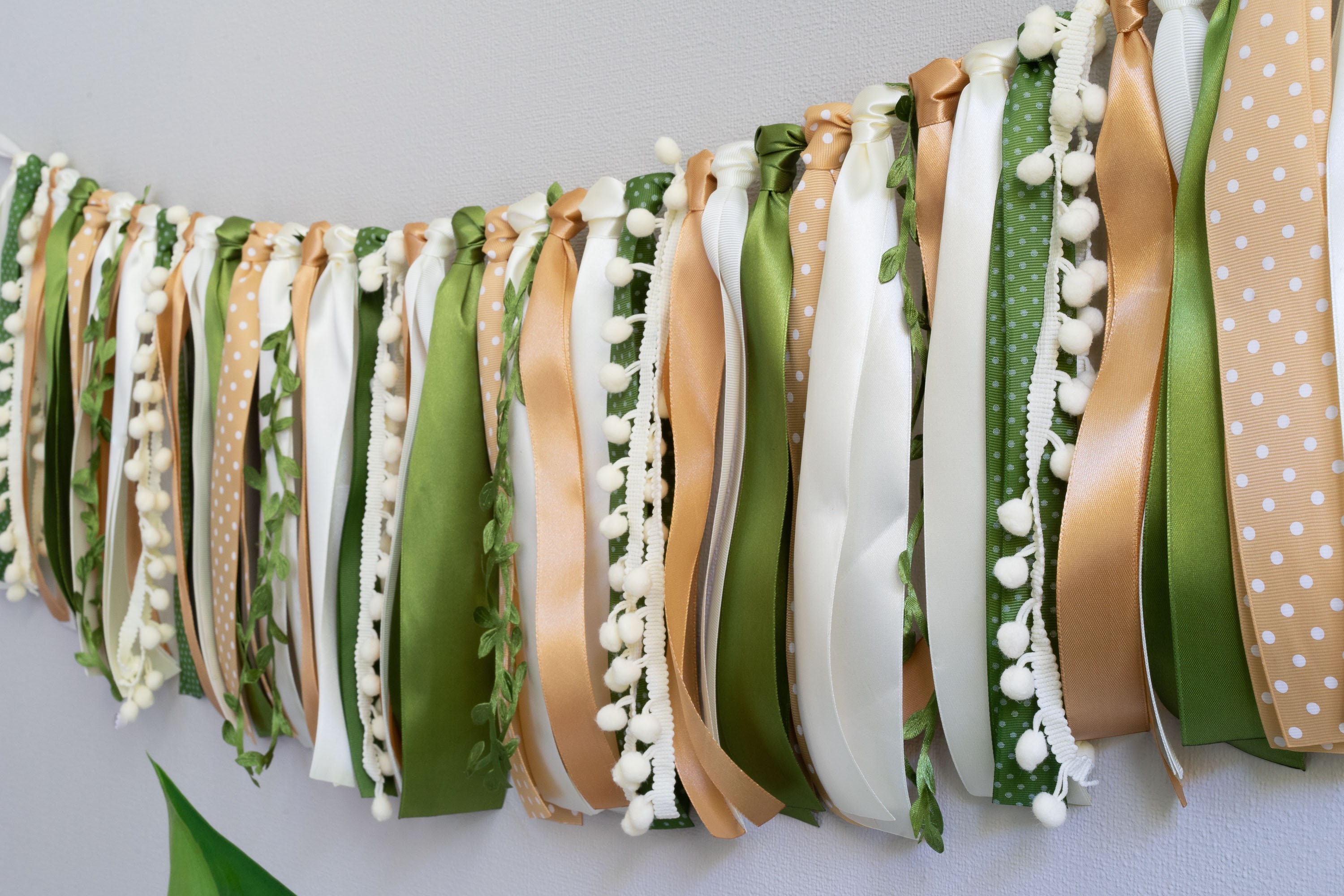Greenery Ribbon Garland Bunting