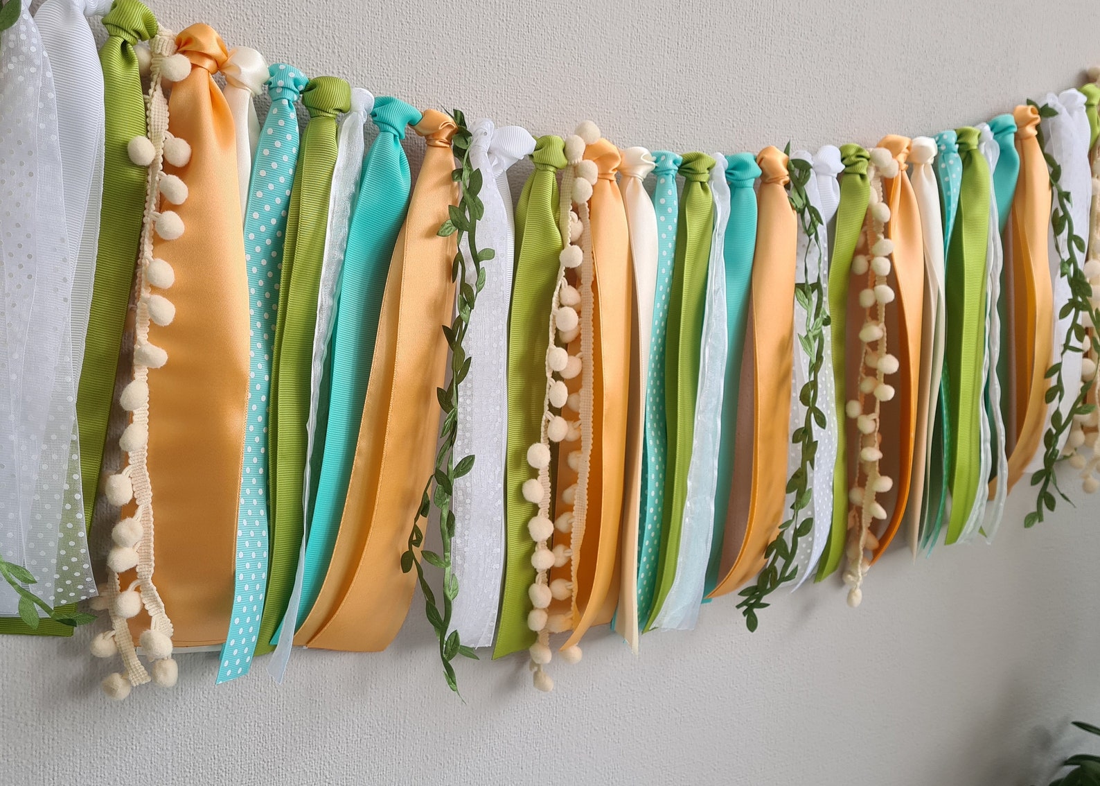 Ribbon Tassel Garland Fabric Bunting for Spring Easter Rabbit Etsy