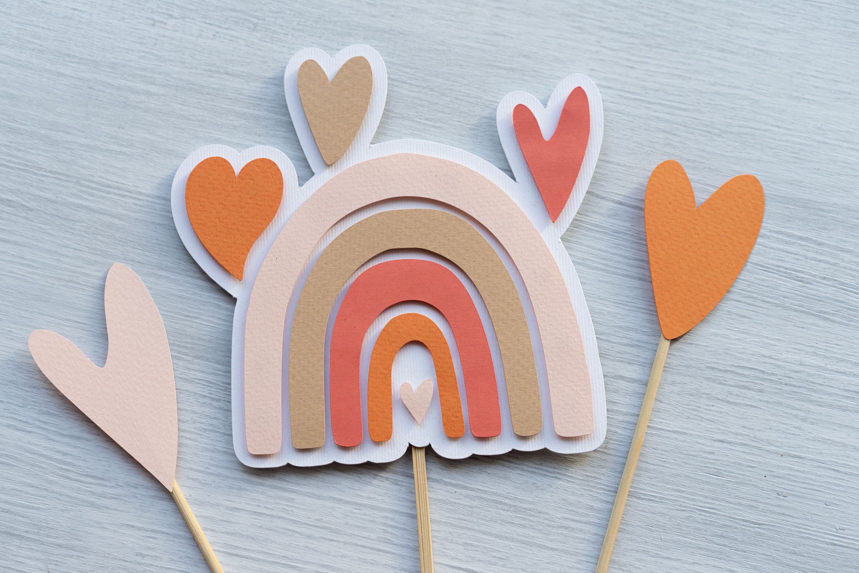 Personalized Cake Topper Rainbow Boho Party Decor - Etsy
