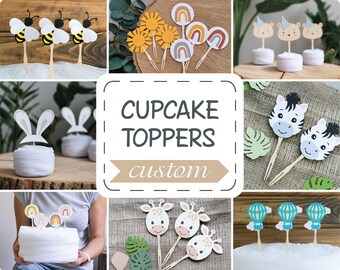 Matching or Custom Cupcake Toppers