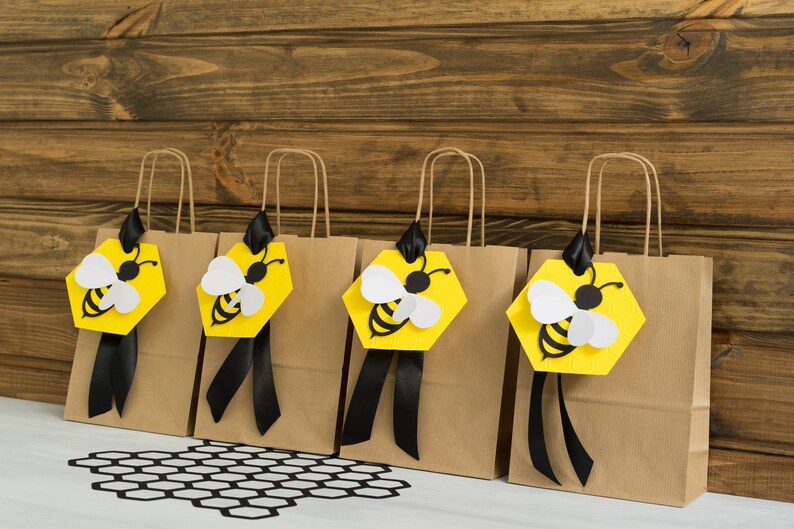 Bumble Bee Gift Bags Bumblebee Party Favor Bags Gender Neutral Etsy