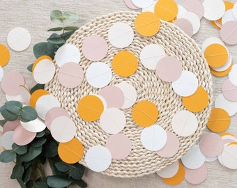 Daisy Party Decor Backdrop Paper Circle Garland for One Year Birthday Or Baby Shower