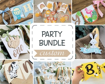 Matching or Custom Birthday Party Bundle