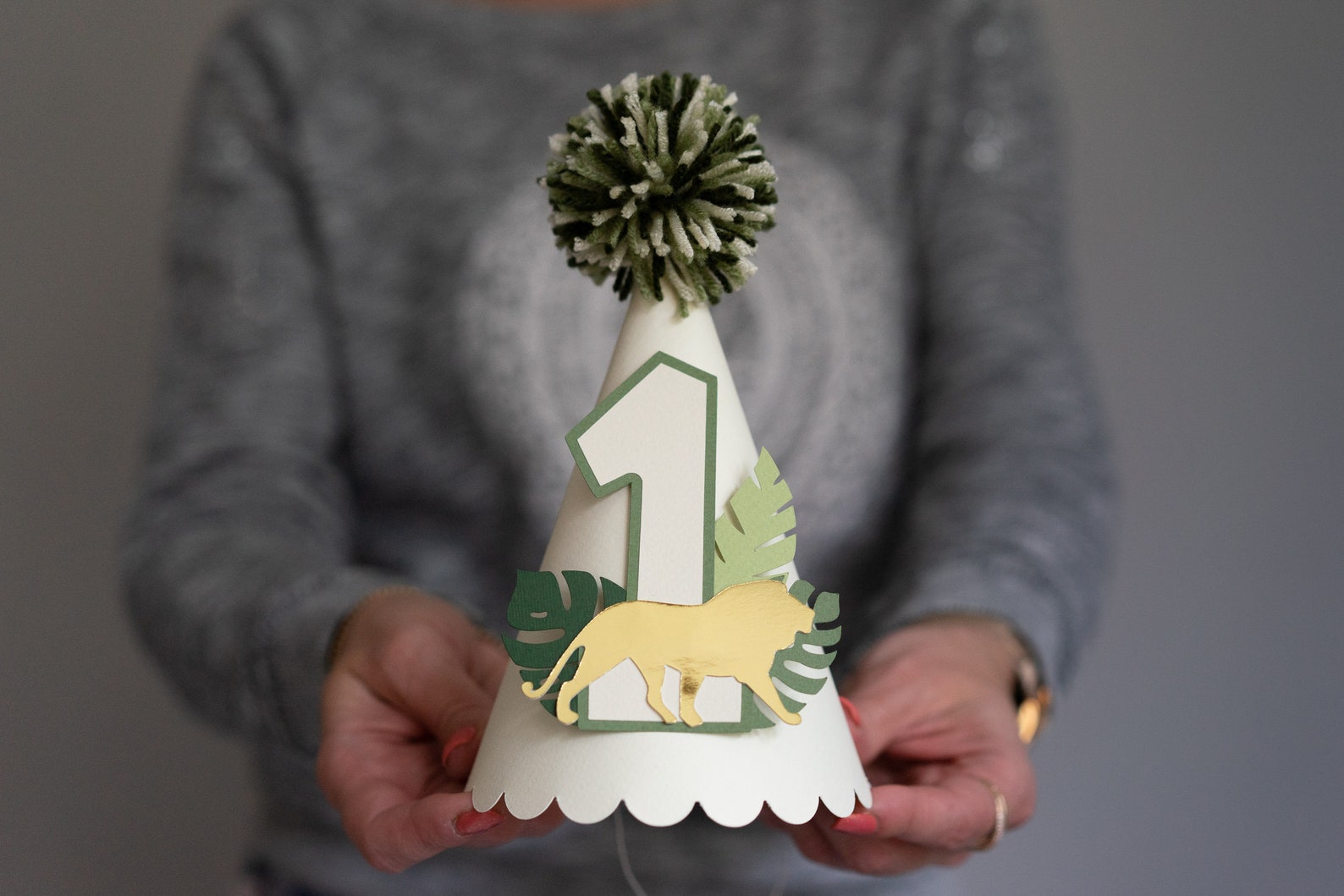 Jungle Party Hat First Birthday Baby Boy Safari Party Decor Etsy