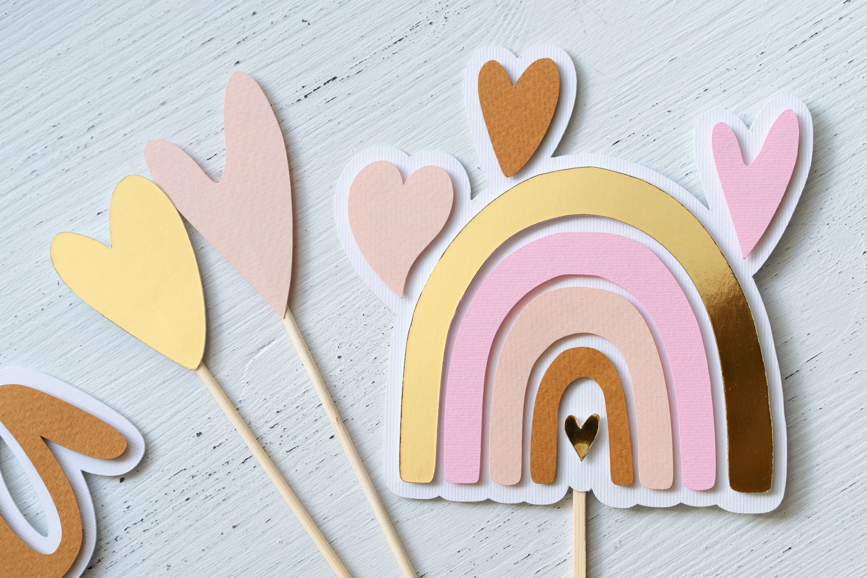 Topper Per Torta In Legno Sole Arcobaleno – Decorazione Per Primo Compleanno, Tema Bohémien E Baby Shower