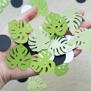 Zebra Safari Birthday Decorations Tropical Leaf Paper Confetti Cutouts Jungle Baby Shower Table Confetti Party Decorations