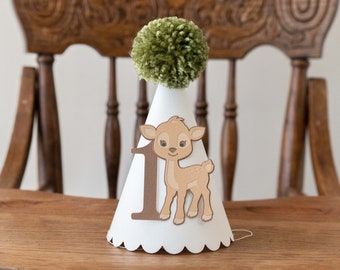 Baby Deer Hat Woodland Party Decor for the First Birthday One Deerful Theme