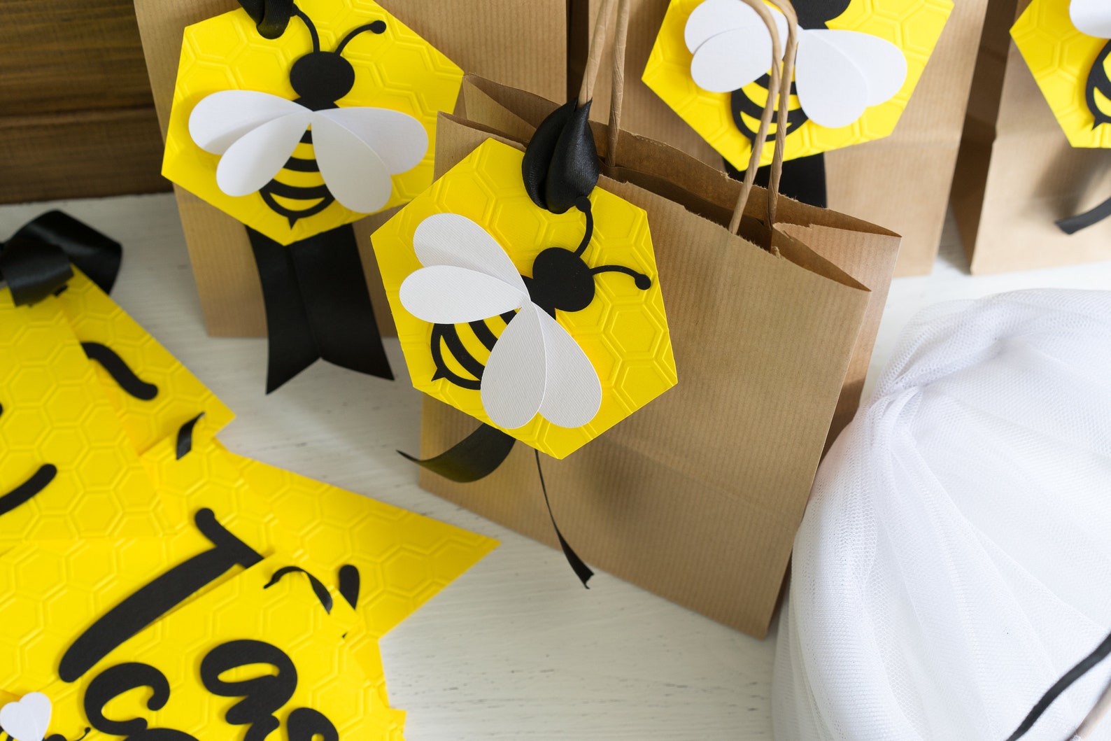 Bumble Bee Gift Bags Bumblebee Party Favor Bags Gender Neutral Etsy