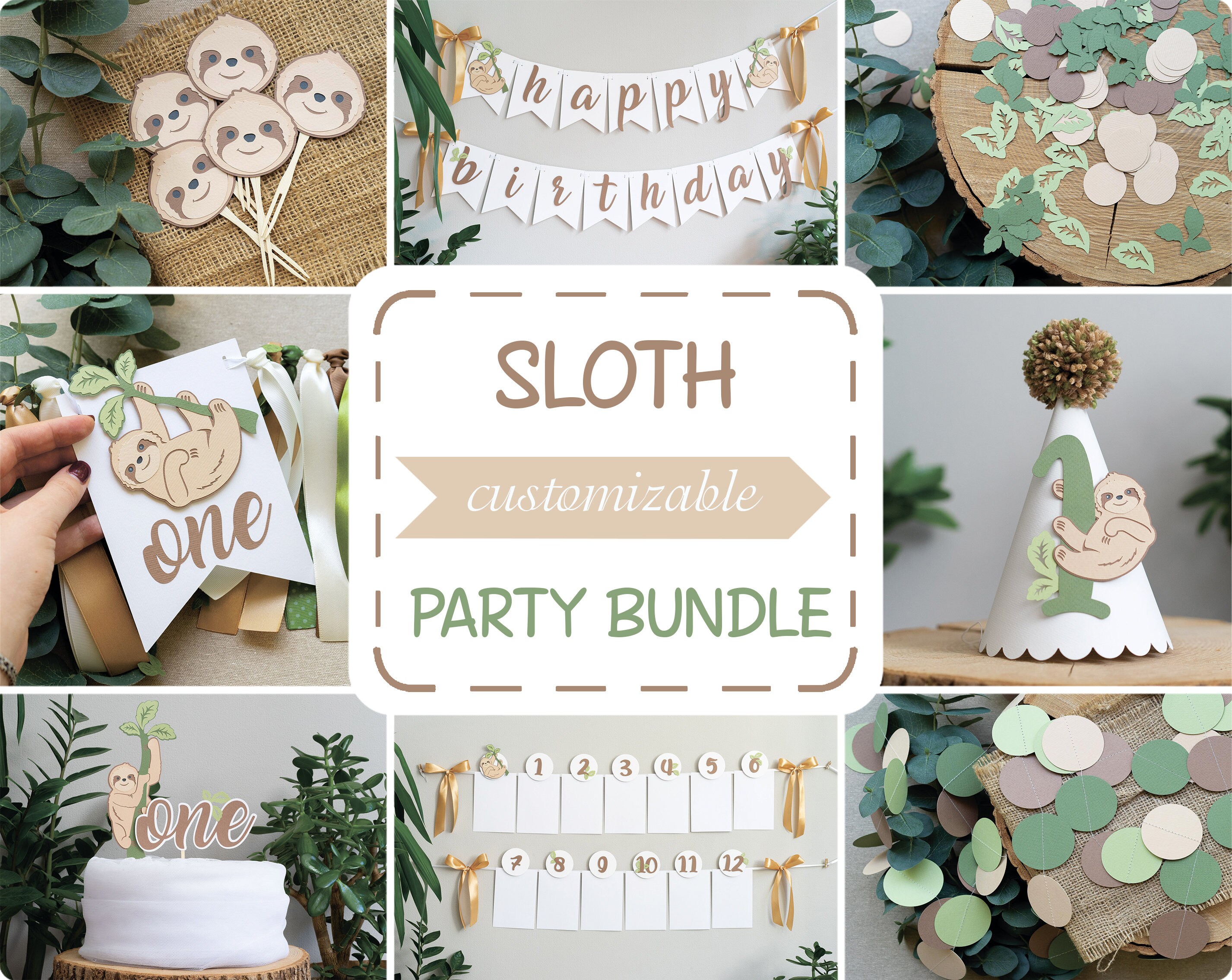Sloth on sale first birthday
