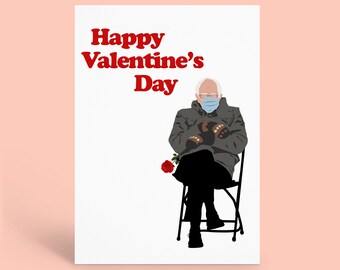 Funny Covid Valentine's Day Card(s) | Bernie Sanders Card | Crystal Infused Candle | Inappropriate Naughty Gift | Covid 19 Card | BLM Shirt