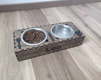 Pet feeding station double DIY- Laser Cut File - SVG+DXF+Ai+Lightburn - Instant Download