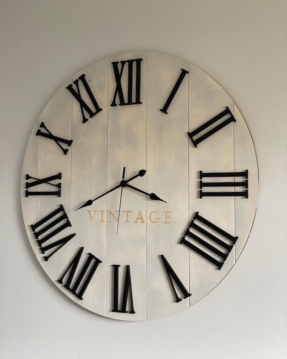 Reloj pared 60cm de estilo vintage
