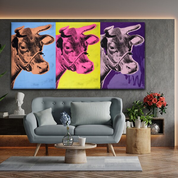 Colorful Cow Etsy