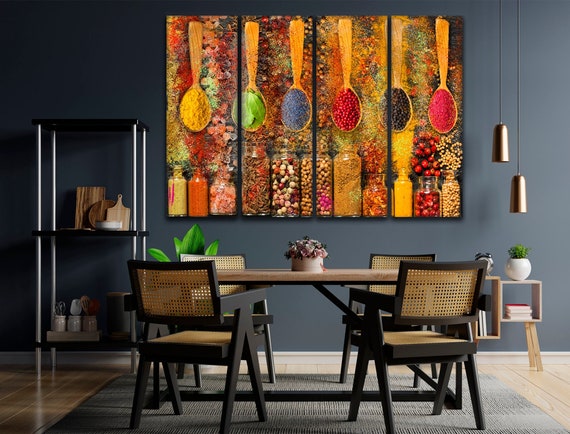 Modern Kitchen Art Print Dining Room Wall Art Canvas Modern - Etsy