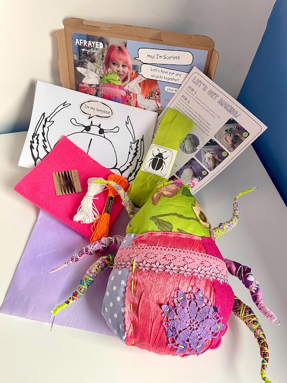 Scrap Buster Fabric Beetle Bug Sewing Kit: Upcycle Craft Kit