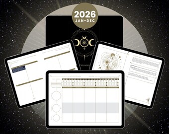 Cosmoplanner 2026: Kreatywny cyfrowy planer inspirowany księżycem (pobierz plik PDF)