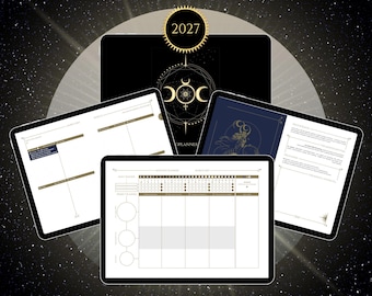 2027 Digital Moon Creative Planner | Lunar Cycle & Astrology