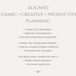 2024 Cosmoplanner Productivity Moon Planner Digital Planner PDF INSTANT DOWNLOAD image 4