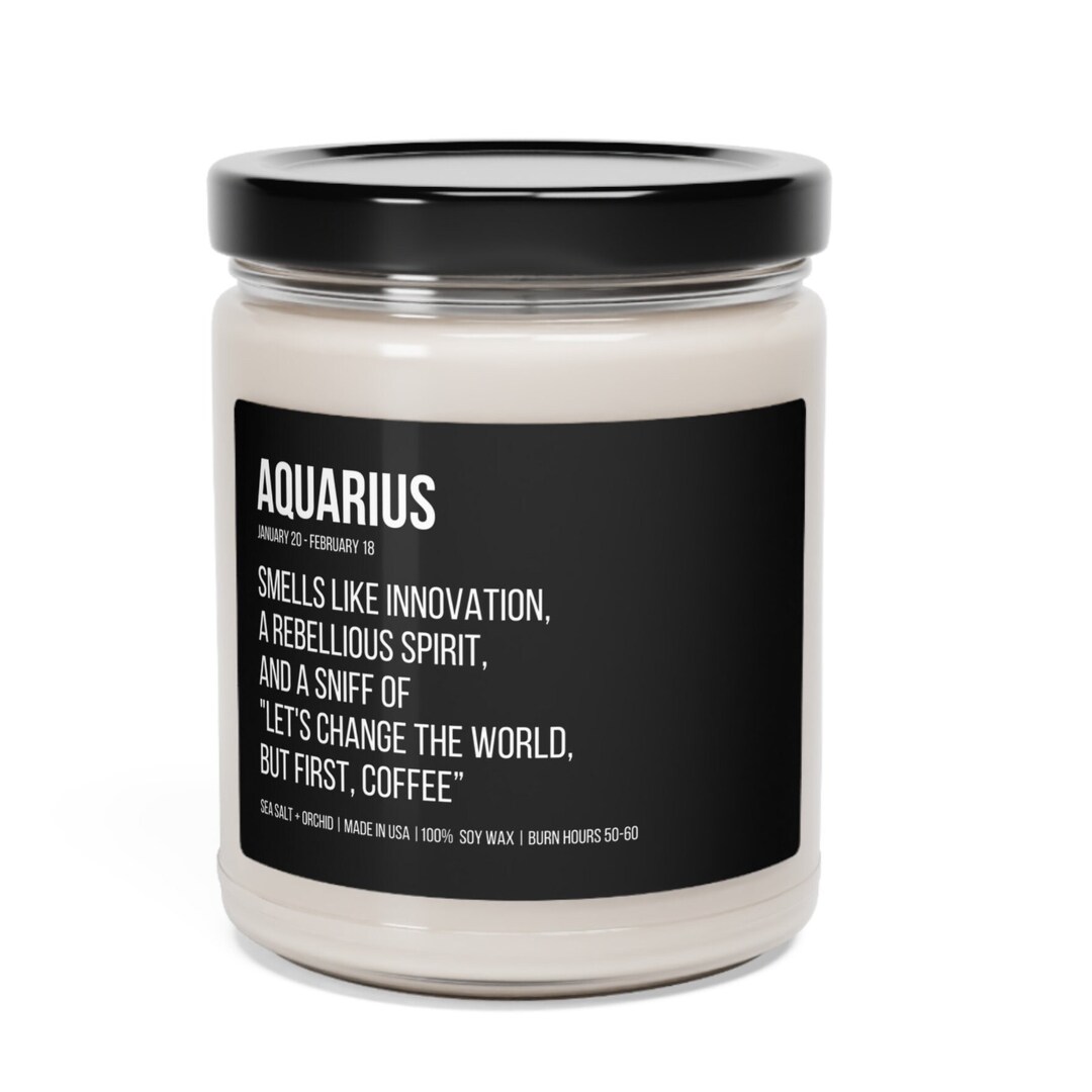 Horoscope Candles, Zodiac Candles, Aquarius Candle, Astrology Candle, Gifts for Aquarians