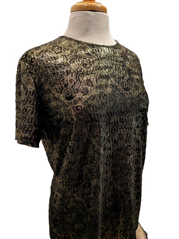 Notations Vintage Gold Paisley Blouse