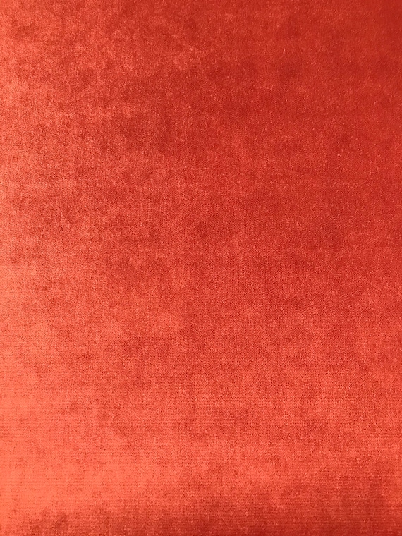 Upholstery Burnt Orange Velvet Fabric Fabric By The Yard | Etsy
