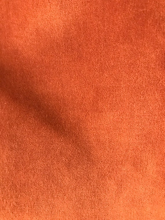 Upholstery Burnt Orange Velvet Fabric Fabric By The Yard | Etsy