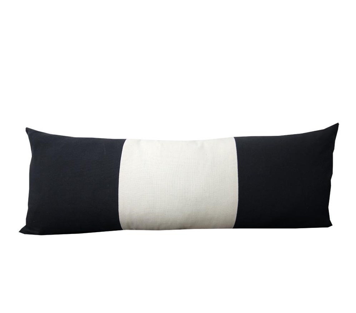 White Black Velvet Long Lumbar Throw Pillow Cover 14x36 18X18 Etsy