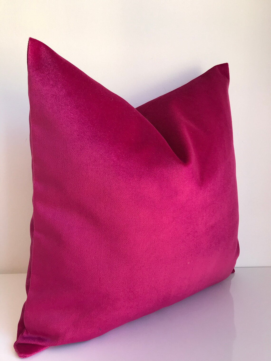 SALE Luxury Fuchsia 17X17inc Pink Velvet Cushion Pillow Etsy