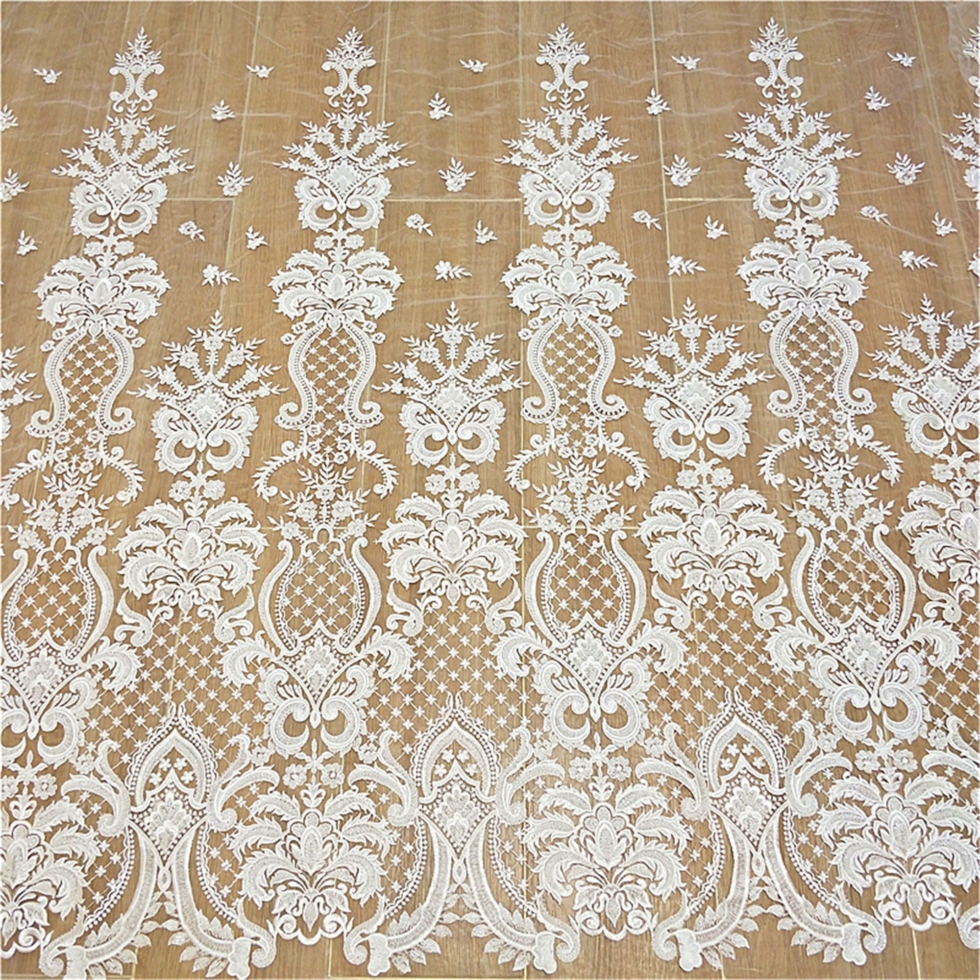High Quality 3D Beaded Lace Fabric Embroidery Lace Wedding Etsy