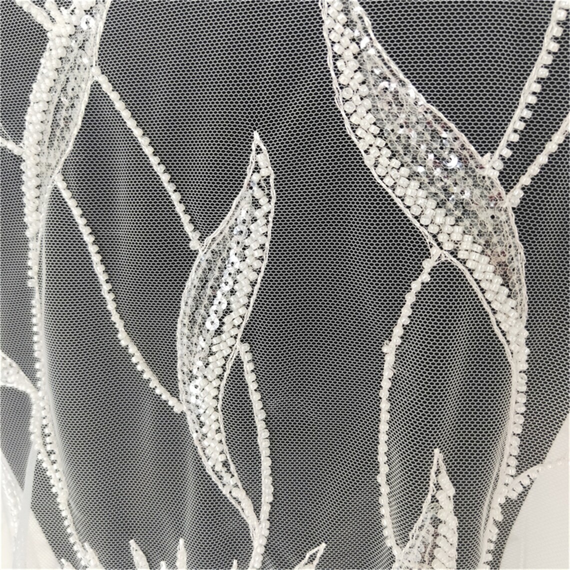 3D Beaded Lace Fabric Wedding Dress Lace Floral Lace Fabric Etsy