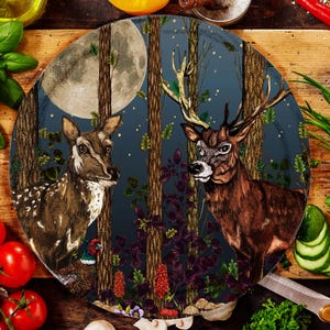 The Deer, the Pheasant and the Smoke Bush Decorative Stonemax Plate, Season 2