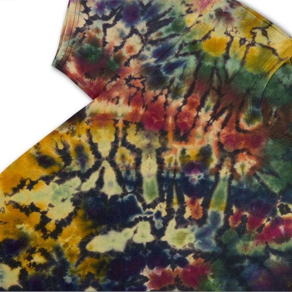 Revers tie dyed M size T-shirt Camouflage tee tshirt style for men and women & teenagers One of kind T-shirts tee Hand dyed reverse t-shirts