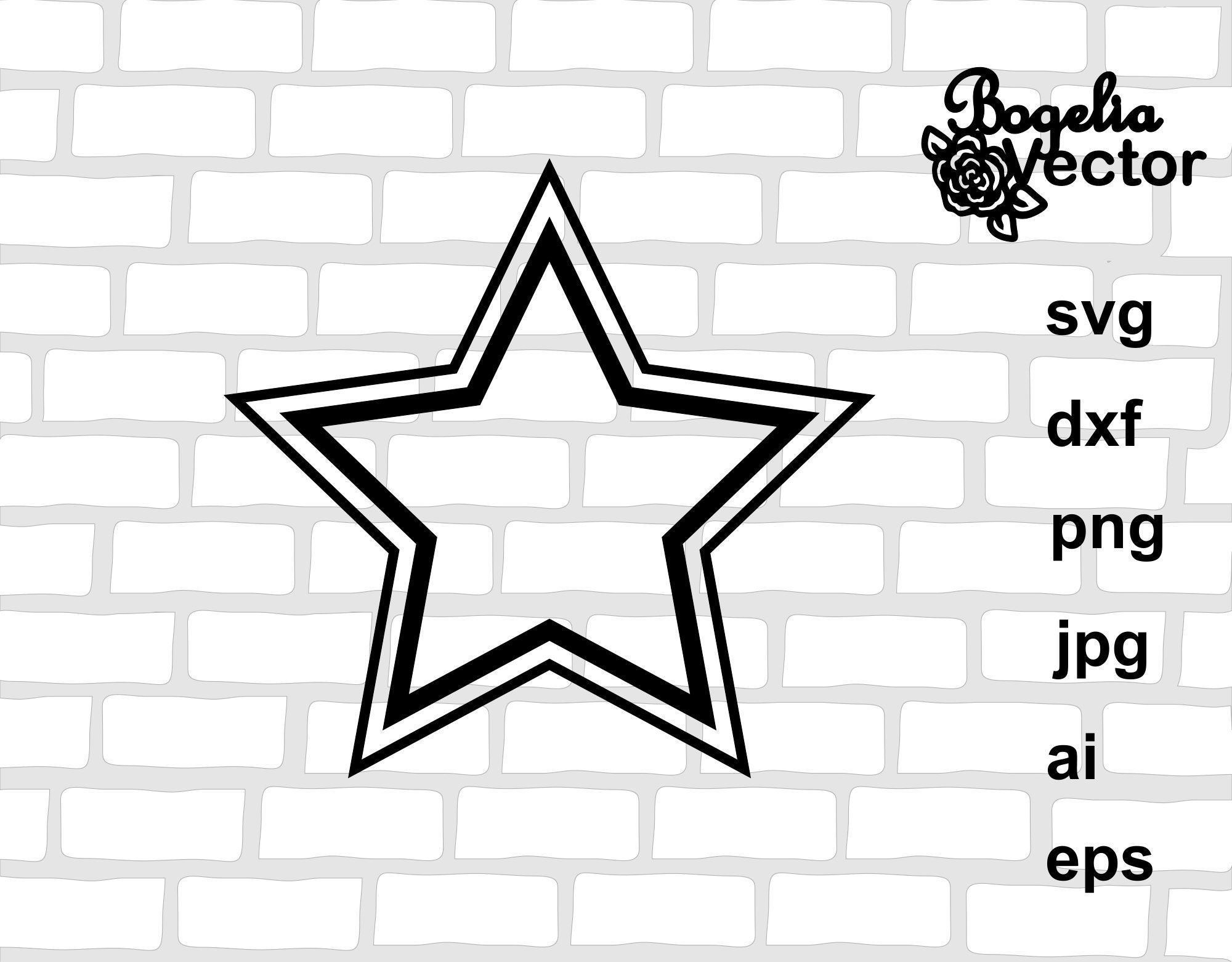 Stars Frame Svg Bundle, Stars Frame Cut File, Layered Frames