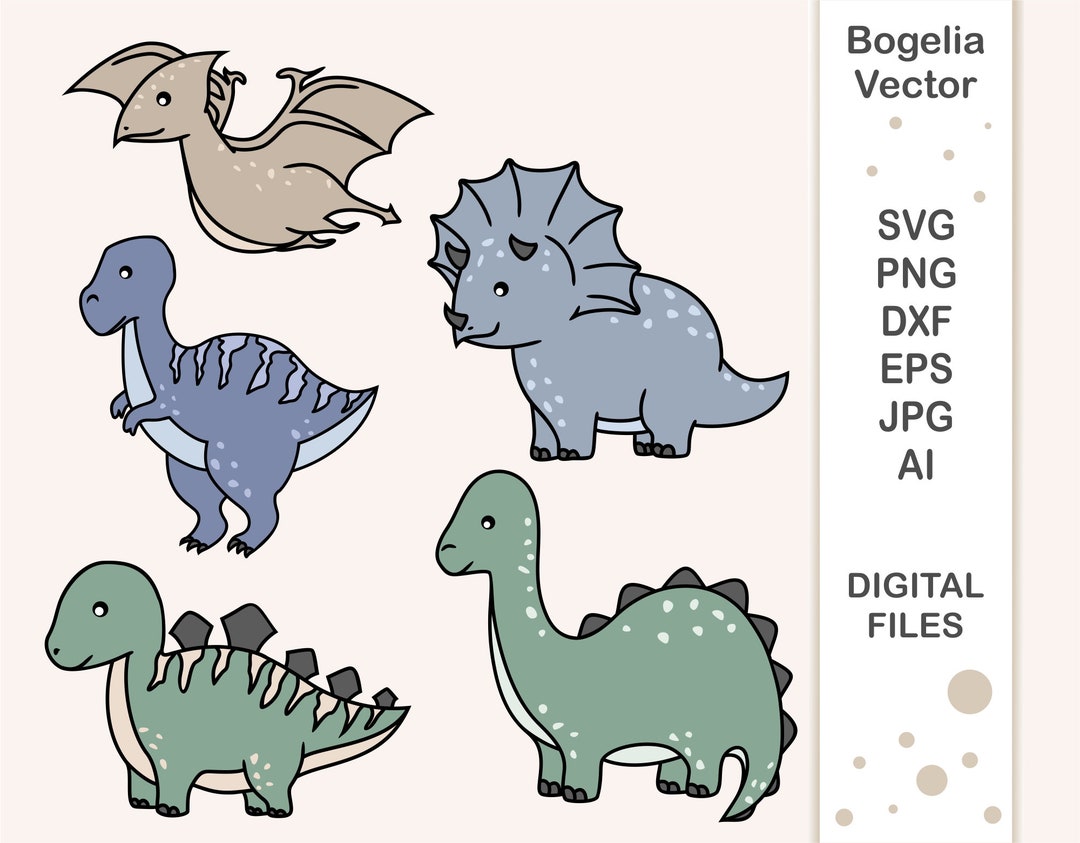 Dinosaur Svg Bundle Cut File Kids Svg for Shirts Baby Svg - Etsy New ...