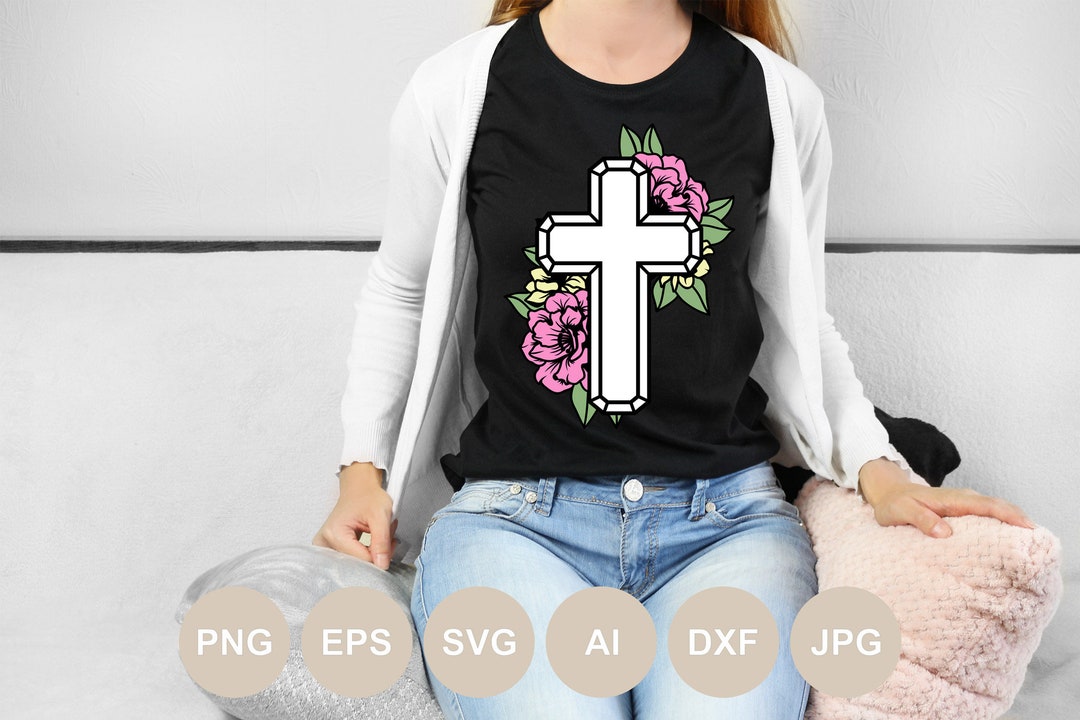 Cross Svg, Floral Cross Cut File, Easter Svg Designs, Christian Svg ...