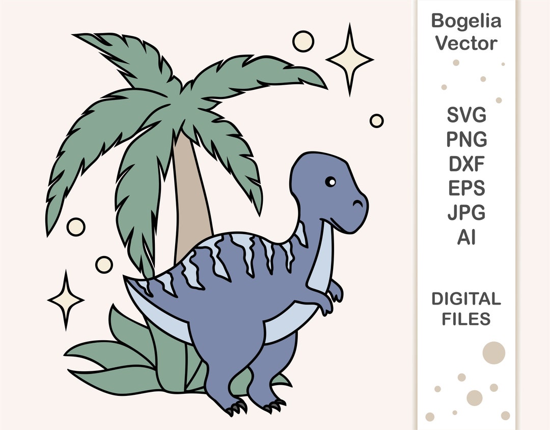Dinosaur Svg Cut File Clipart Cute Dinosaur Svg Kids Svg - Etsy