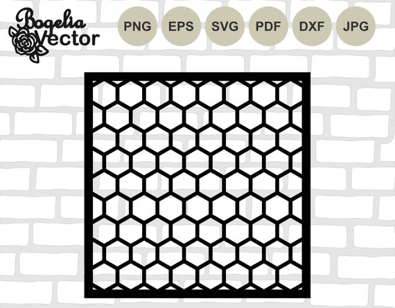 Stencil Template Honeycomb Svg, Cut file, Honeycomb Pattern, Svg Design,  Silhouette, Cricut, Png, Dxf, Pdf, Laser cut file, Cutting file Diy