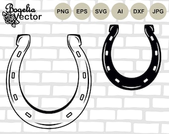 Horseshoe Svg files, Horse shoe Cut files, Western Svg, Farm Svg Designs, Silhouette, Good Luck, Lucky, Png, Equestrian, Stable horse svg