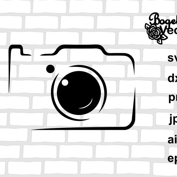 Camera Svg File, Camera Cut file, Photographer png, Photography, Digital Clip Art, Dxf, Outline, Instant download, Silhouette, Cricut svg