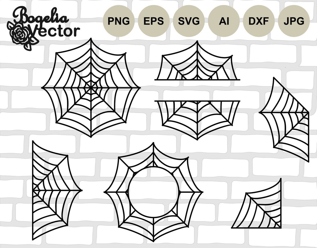 Spider Web Svg Spider Svg for Shirts Halloween Frame Svg - Etsy