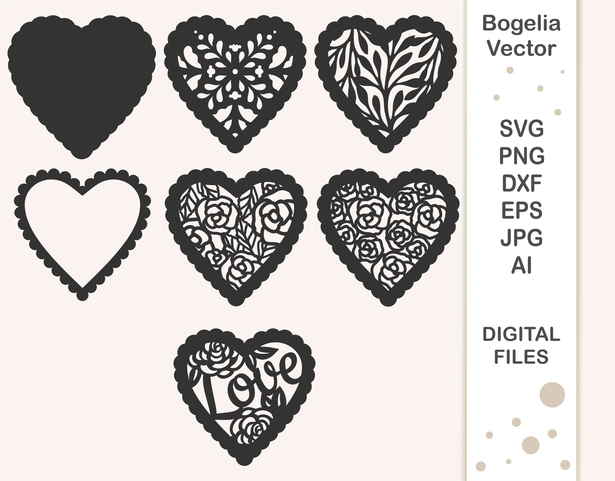 Layered Heart Svg Cut File Layered Svg Valentines Card Paper Etsy UK