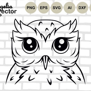 Eule SVG-Datei | Niedliche Eulen Clipart | Wildtiere und Natur Design | Sofort Download für Cricut und Silhouette