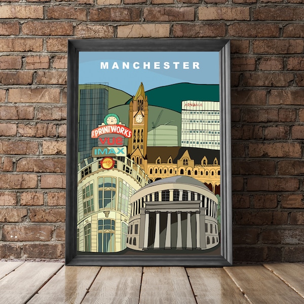Manchester Print Etsy UK