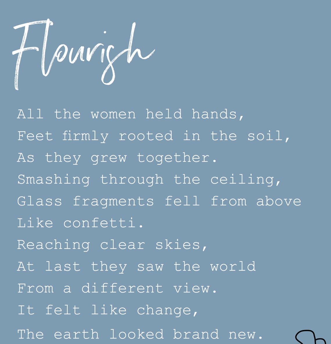 Female Empowerment Poetry Postcard Poetry Print Original - Etsy UK