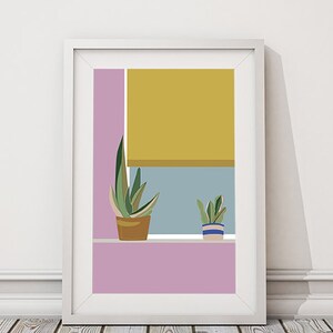 Impression d'art plante cactus - illustration originale disponible en poster ou en impression giclée d'art
