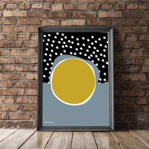 Abstract wall art - Geometric abstract art print. Original digital illustration, available as poster, postcard or Giclée fine art print