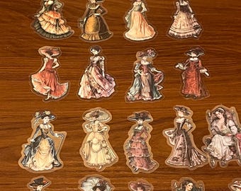 Victorian Era Stickers, 50 pc - Scrapbook, Journal, Diary