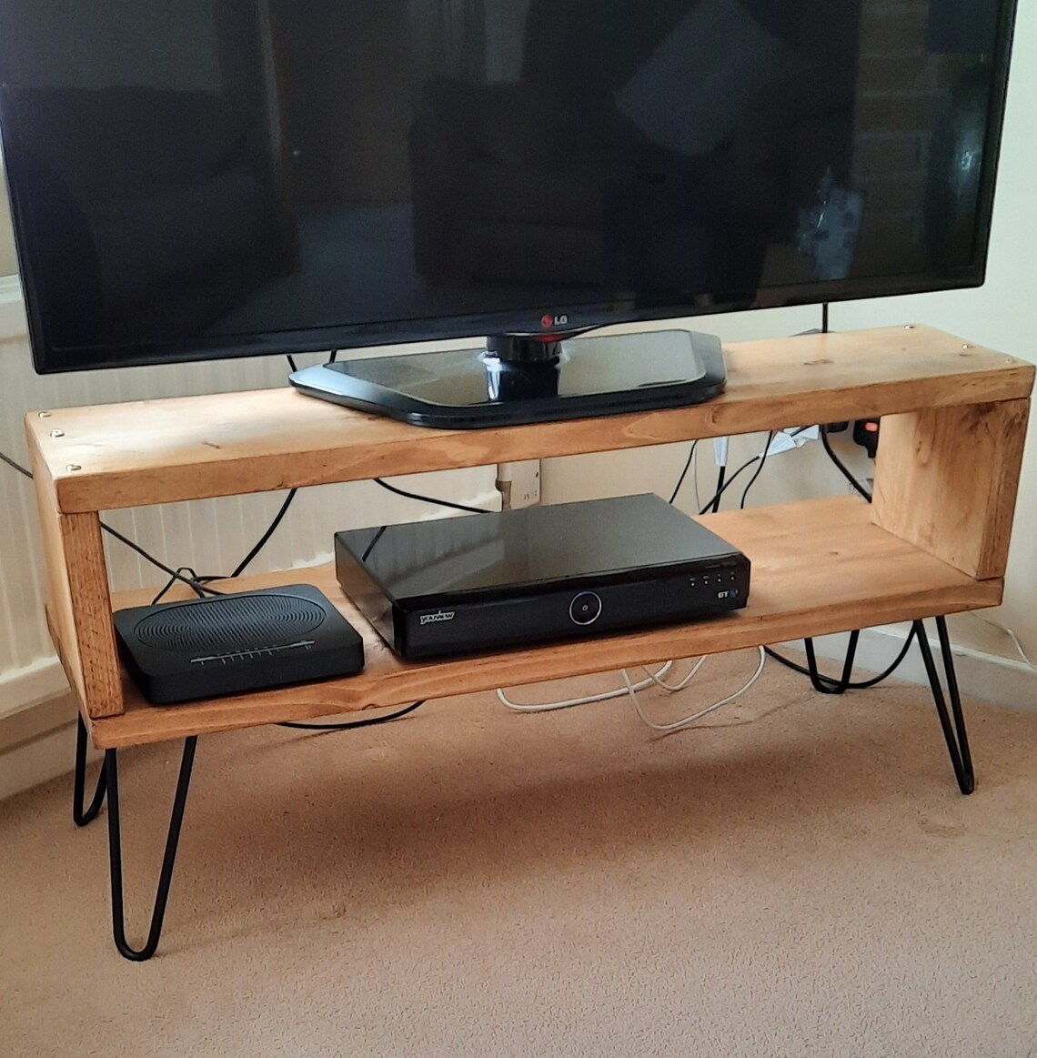 TV Stand With Hairpin Legs Etsy UK