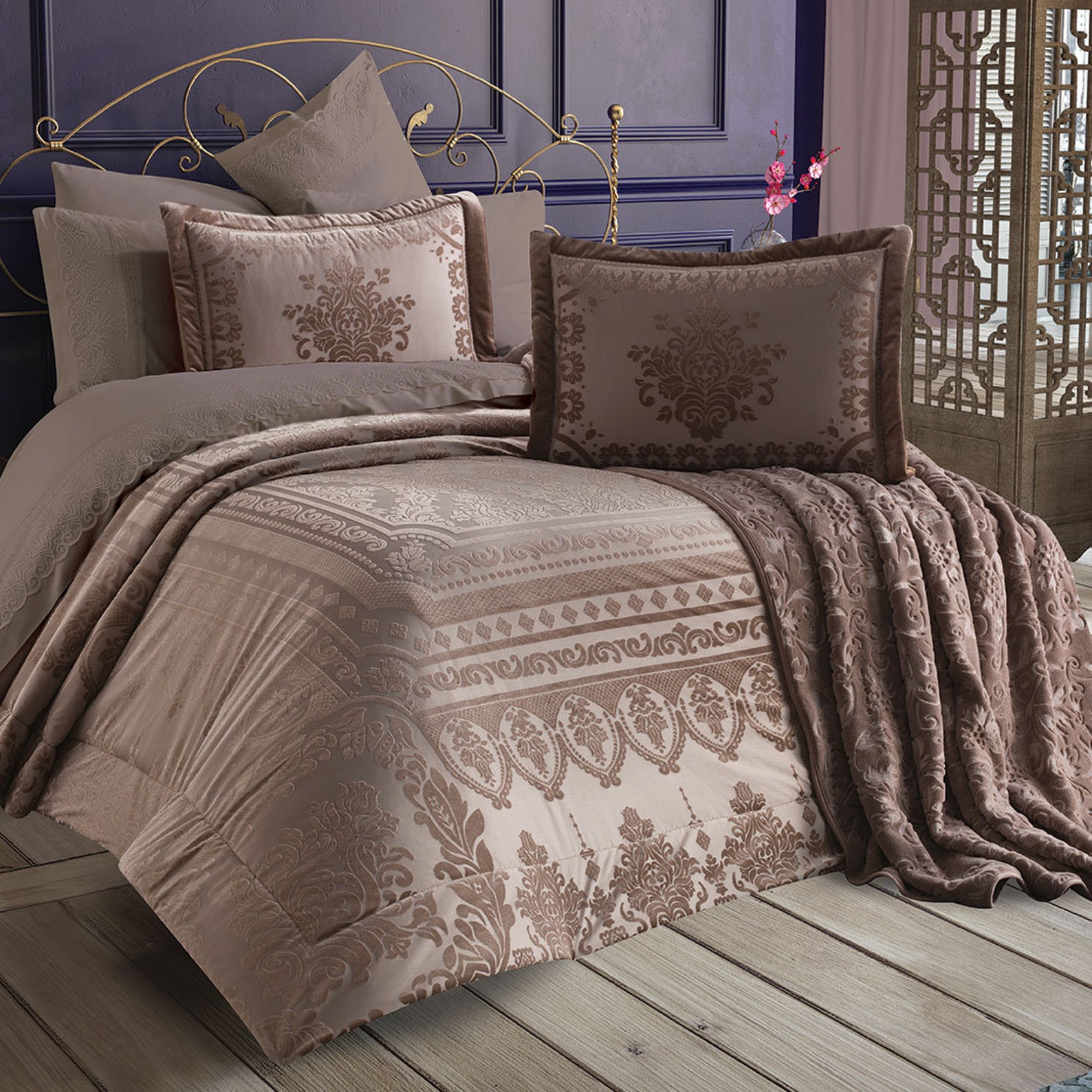 Elegant Turkish 10 Pieces Bed Set / Redlavi Gloria Dowry Bed Etsy