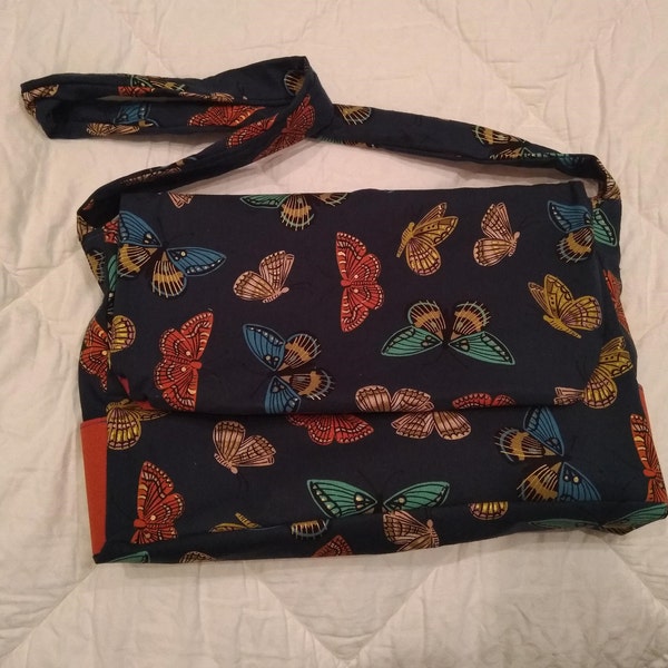 Butterfly Canvas Messenger Bag